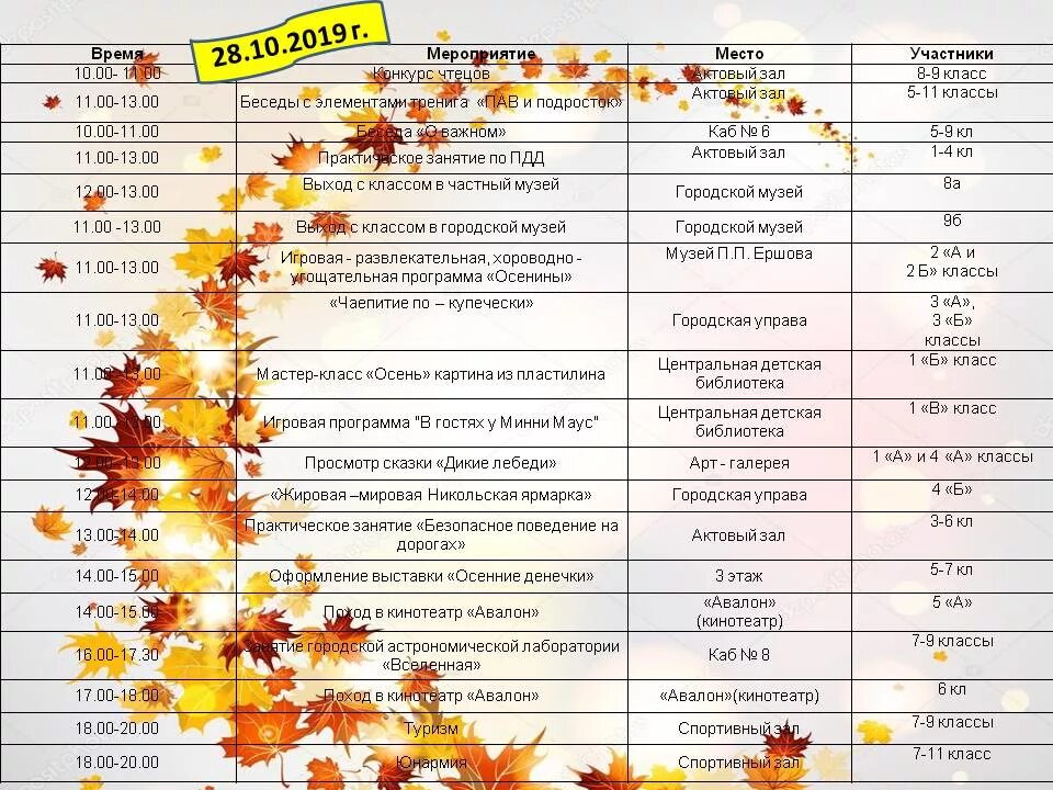 План мероприятий на осенние каникулы. План мероприятий на осенние каникулы в школе. План проведения осенних каникул. Название мероприятия на осенние каникулы. План на каникулы 9 класс