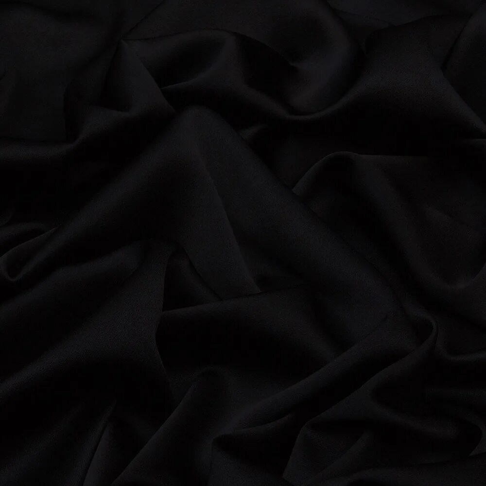 Черная ткань. Черный шелк. Черный однотонный. Черное полотно.