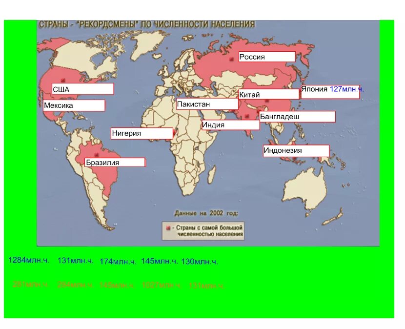5 самых больших по численности. 5 Стран по численности населения на контурной карте. Крупнейшие страны по населению на карте.