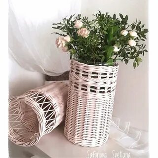 Ваза из ротанга