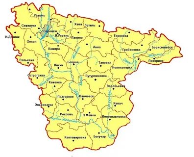 Воронежская область административные районы