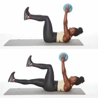 Med Ball Hold with Leg Extension 