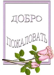 Добро пожаловать дорогая