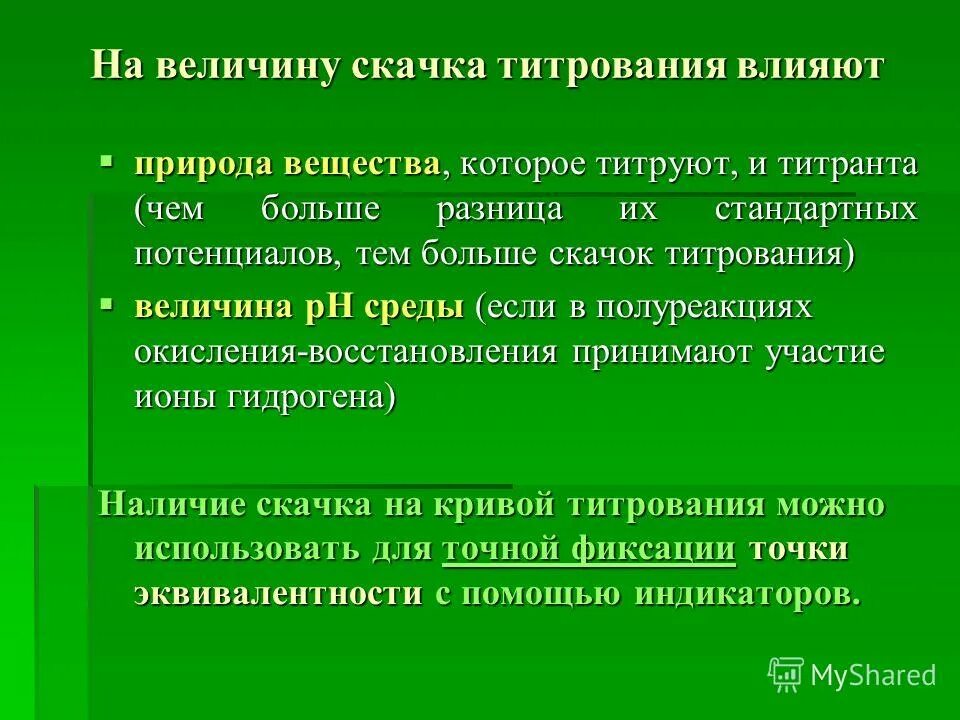 Титрование тема
