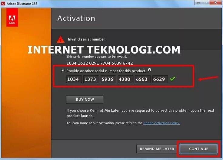 Invalid cd key