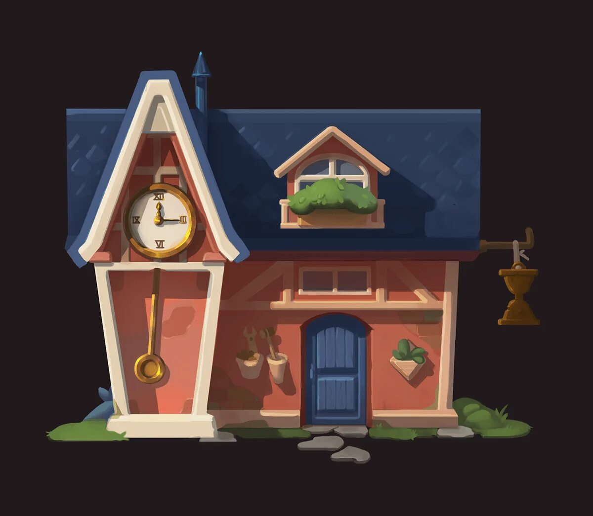 Art house is. Watchmakers иллюстрация. Хаус цифр. Fantasy cartoon House Concept Art. Code Art House.