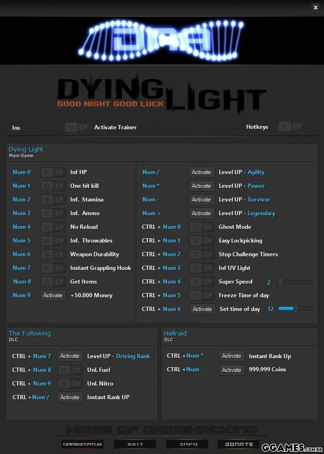 Дай лайт трейнер. Dying Light 2 трейнер. Dying Light 1 меню. Dying Light 1 трейнер. Трап трейнер.