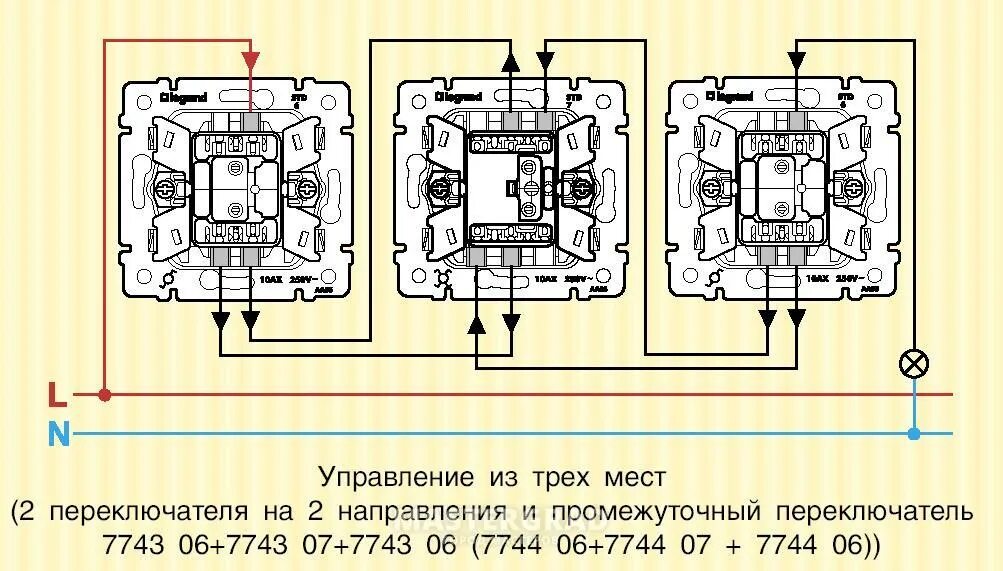 Три двухклавишных проходных выключателя. Переключатель перекрестный одноклавишный схема подключения. Схема соединения проходного выключателя одноклавишного. Проходной выключатель Лезард схема. Проходной 3х клавишный выключатель схема.