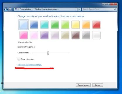 Цвета windows 7