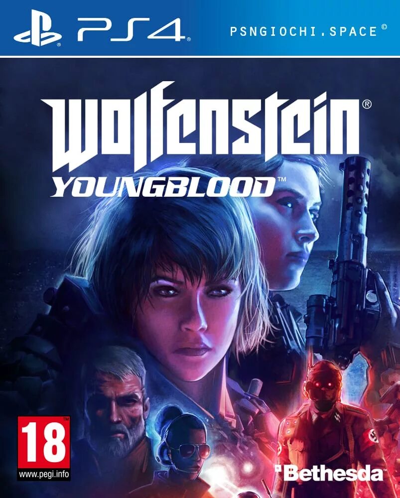 Wolfenstein ps4. Wolfenstein Youngblood ps4. Wolfenstein Youngblood ps4 диск. Wolfenstein Youngblood обложка. Вольфенштайн главный герой лысый.