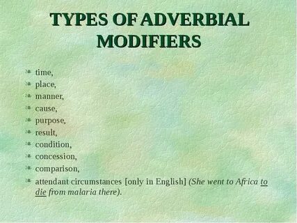 Adverbial modifier
