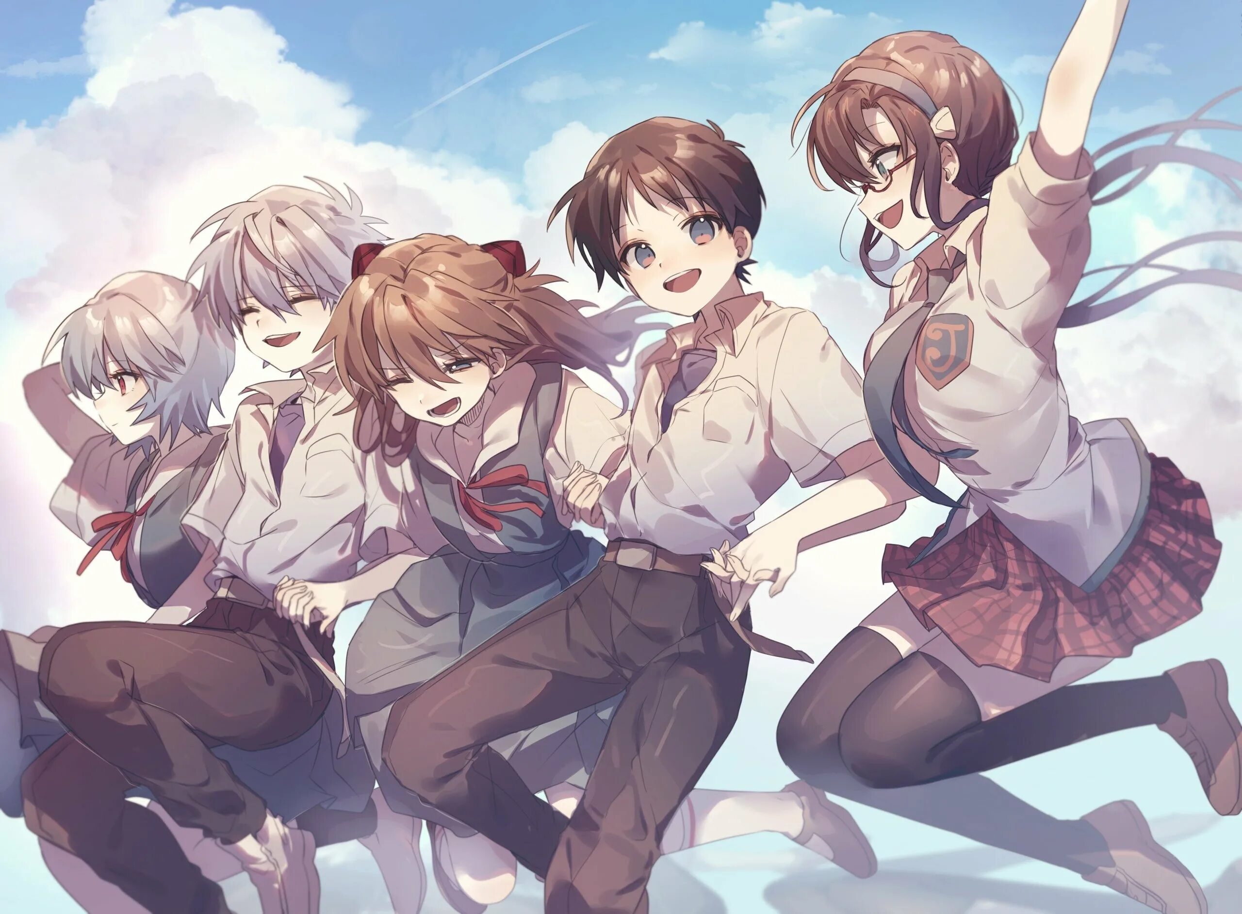 One boy 3 girls. One boy 3 girls. Семья лежит на траве. One boy 3 girls. Друзья парень и две девочки.