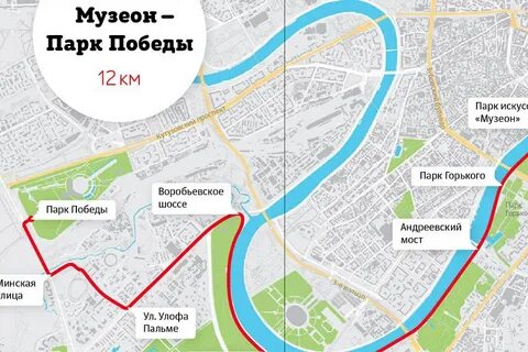 Сколько км до парка победы