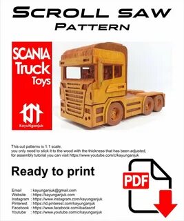 Scroll Saw Pattern Scania Truck Wooden Toys Ücretsiz Patron, Ahşap Işi Proj...