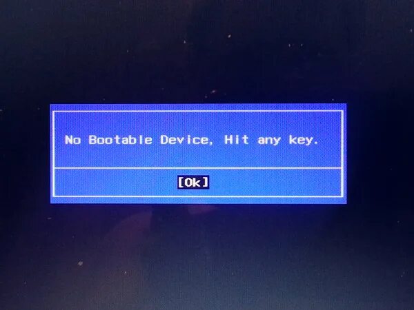 No bootable system