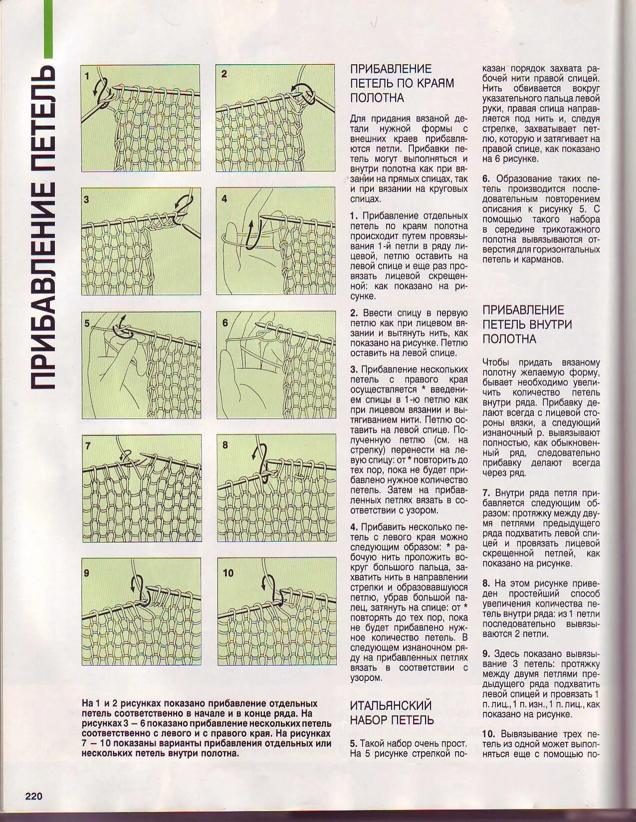 как сделать прибавку на спицах. способы прибавления петель спицами. как прибавлять петли в вязании спицами. как прибавлять петли в вязании спицами. прибавление петель спицами.