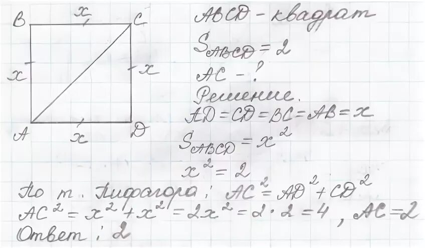 Диагонали квадрата 6 см