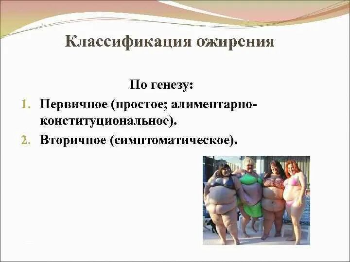 Алиментарный генез ожирения