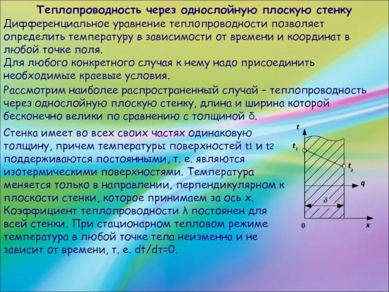 Тепловой поток через многослойную стенку. Теплопроводность через плоскую однослойную и многослойную стенки. теплопроводность через однослойную плоскую стенку. теплопроводность многослойной плоской стенки. теплопроводность однослойной стенки.