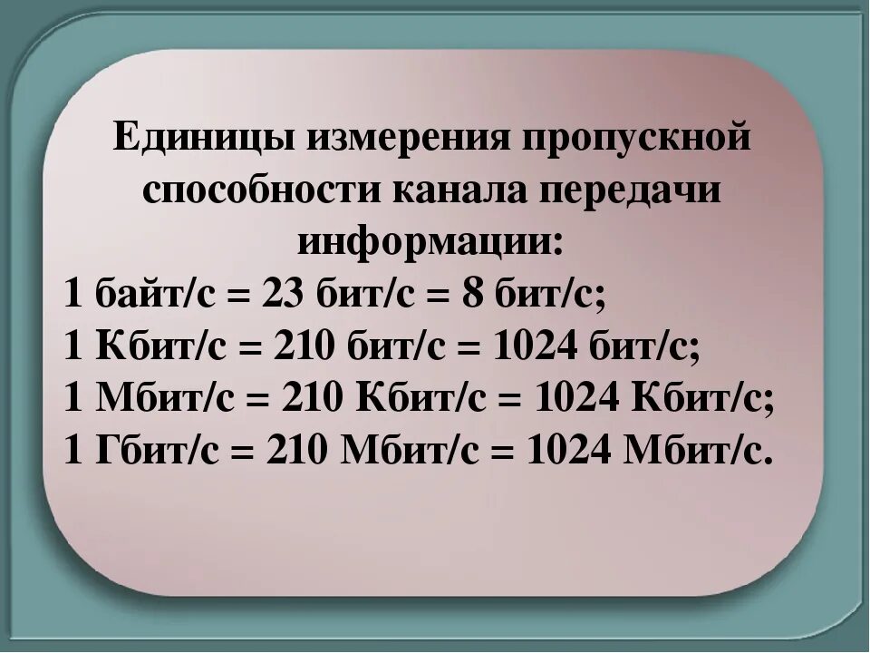 Скорость интернета в кбит с. Единицы измерения пропускной способности канала связи. Единицы измерения скорости интернета. Единицы скорости передачи информации. Единицы измерения скорости передачи информации.