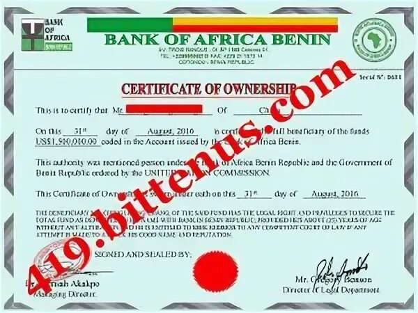 Proof of ownership. Proof of Bank ownership. Bank ownership Certificate что это такое и как. Документы с печатью банка Bank of Africa Madagascar.