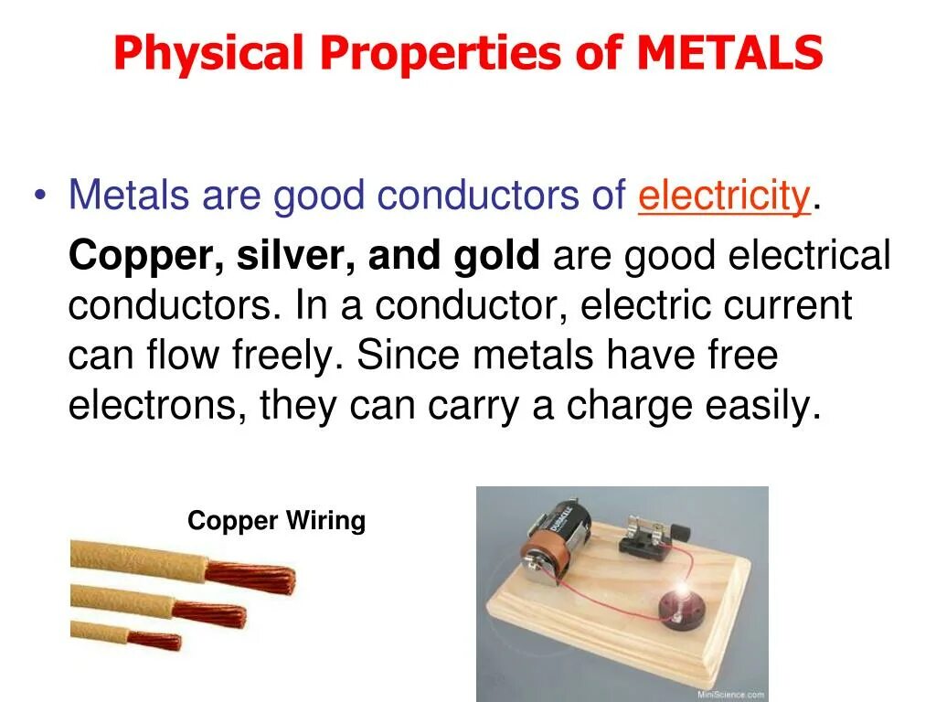 Properties of metals