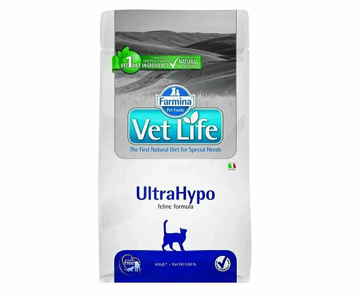 Farmina vet life стерилизованных. Farmina vet Life ULTRAHYPO для кошек. Корм для кошек Farmina vet Life ULTRAHYPO консервы. Vet Life Gastrointestinal корм для собак. Фармина vet Life для кошек стерилизованных 400 гр.