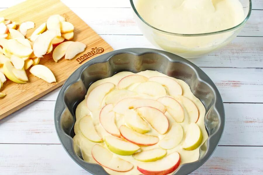 Шарлотка с яблоками 7 - рецепты с фото на vpuzo.com