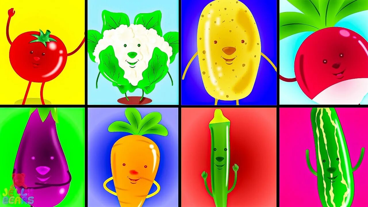 A little vegetables. Ten little shapes.