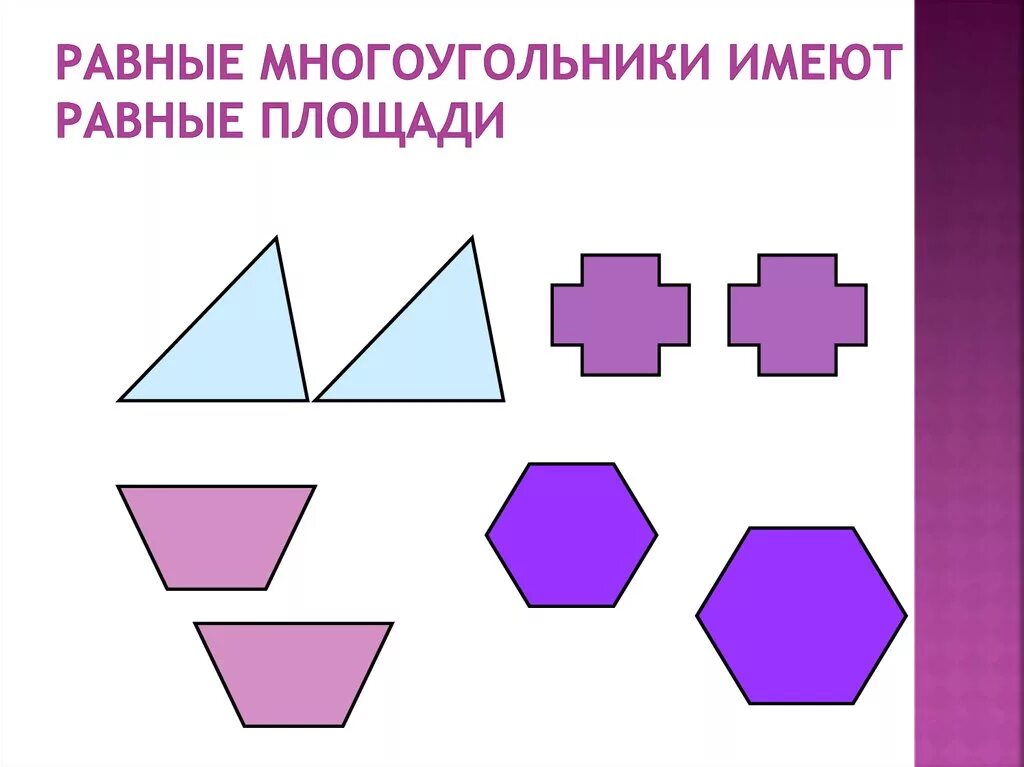 Картинки многоугольников. Многоугольники для дошкольников. Равные многоугольники имеют равные площади. Многоугольник рисунок. Многоугольники картинки для детей.