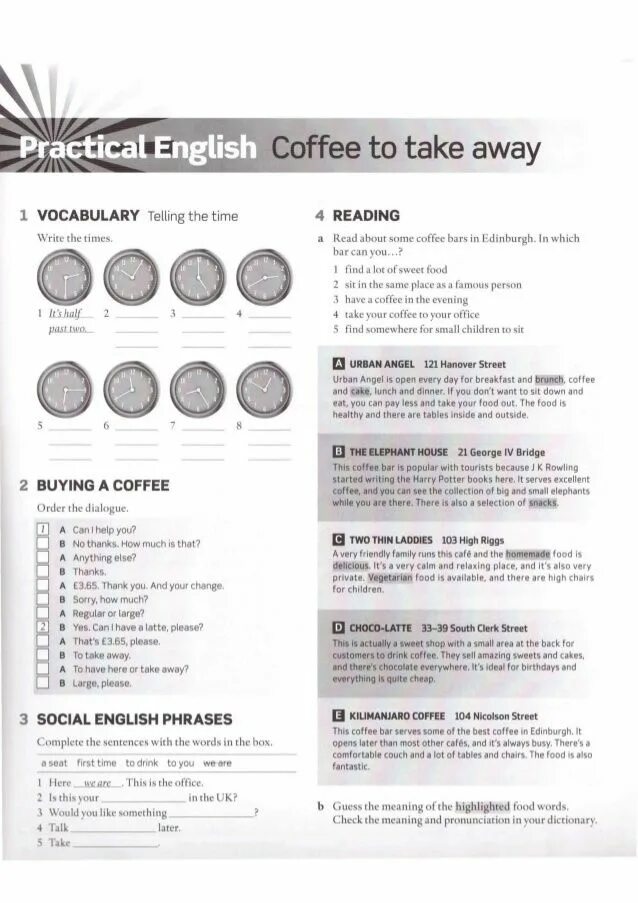 Practical English Elementary English file. Practical English - Coffee to take away (Elementary) ответы. Order a Coffee in English. Practice English Coffee to take away. English file practical english