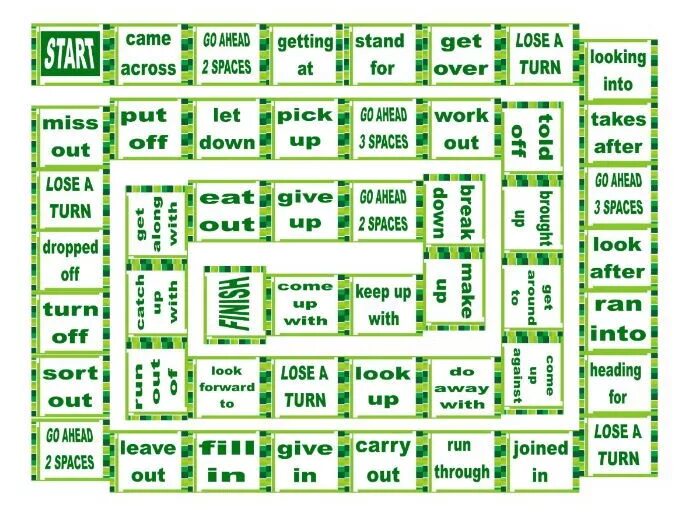 Phrasal verbs boardgame. Phrasal verbs Board game. Phrasal verbs speaking activities. Phrasal verbs get Board game.