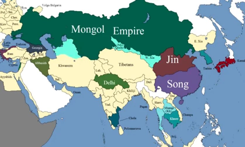 Монгольская Империя карта. Монгольская Империя на современной карте. Middle asia