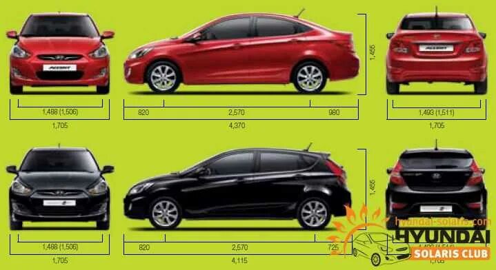 Hyundai solaris объем. Hyundai solaris 2012 хэтчбек габариты.