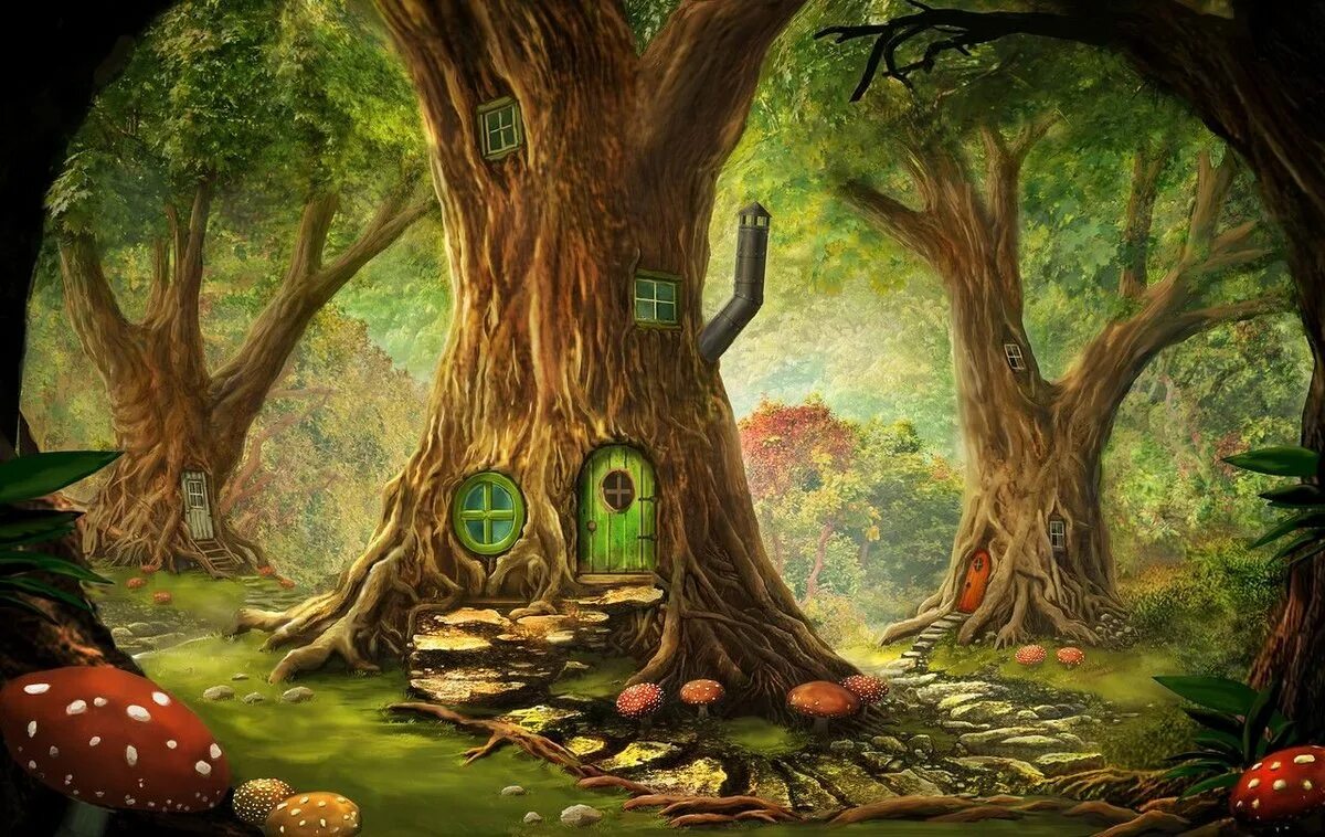 Развлечение сказочный лес. Сказочное дерево. Сказочный лес. Волшебный лес. Сказочный лес картинки для детей.