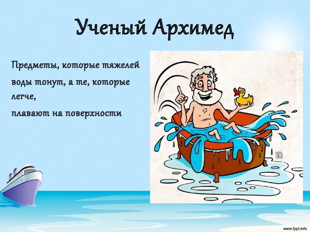 Закон Архимеда для детей. Закон Архимеда рисунок. Ьакан Архимед. Сила Архимеда для детей. Легкое в воде не тонет