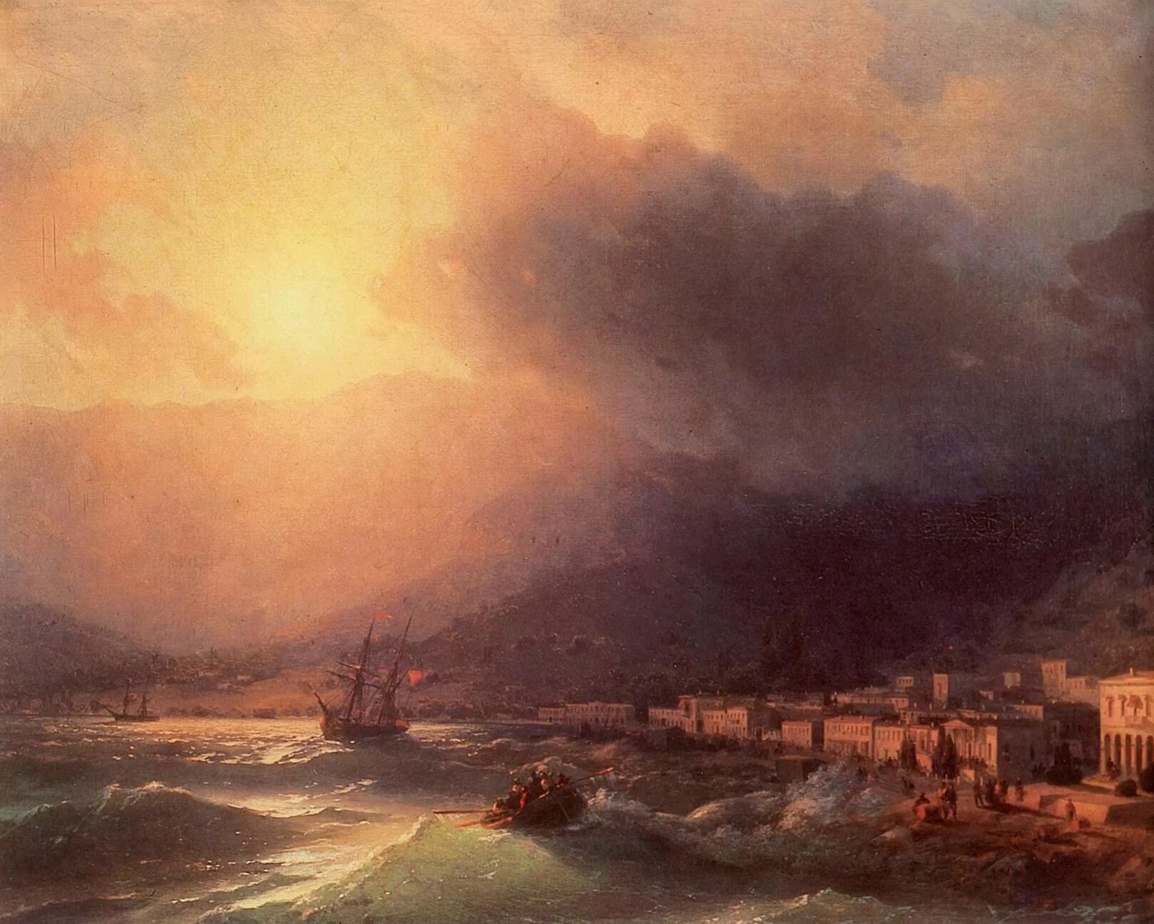 Картины природы айвазовского. Айвазовский. Неаполитанский залив. 1841.