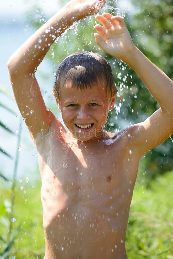 Boys washing