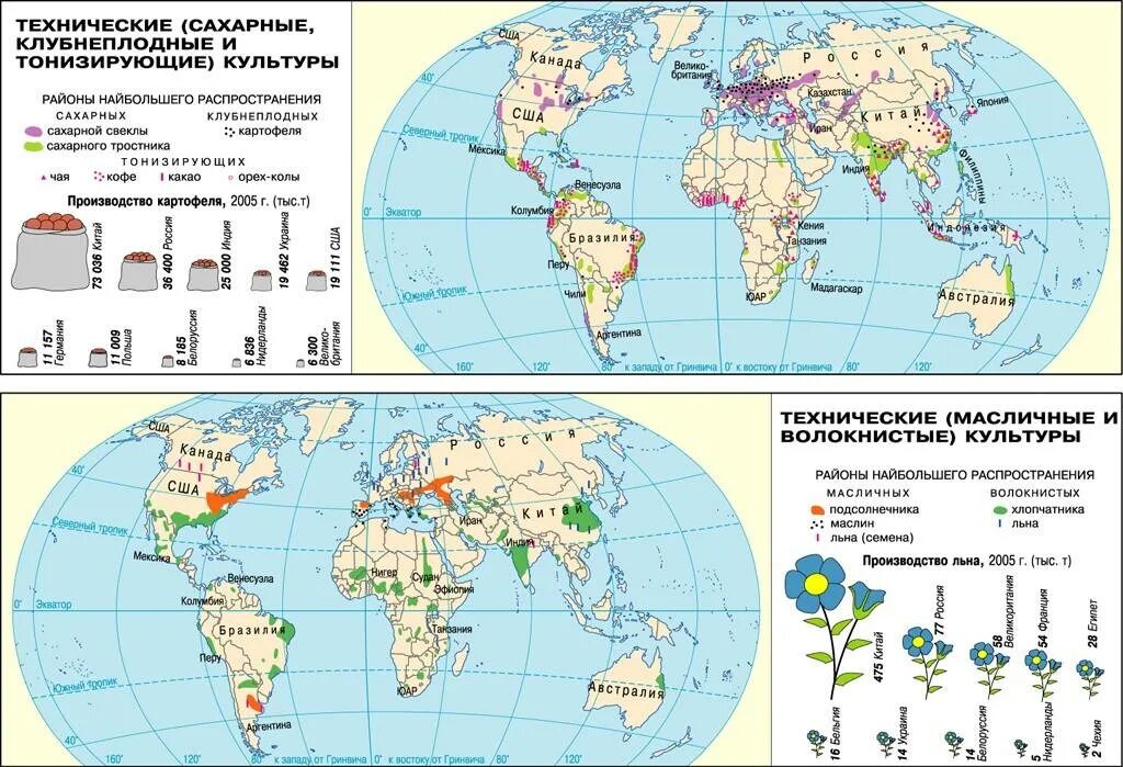 Районы выращивания на карте. Технические культуры карта. Сельскохозяйственные культуры на карте.