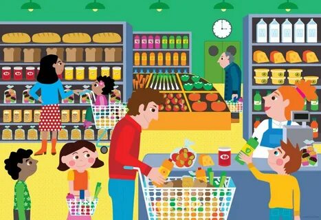 Go shopping to a supermarket