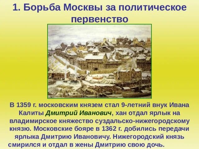 Борьба москвы за великое княжение владимирское. Борьба Москвы за политическое первенство. Борьба с Тверью за ярлык на великое княжение Владимирское. Борьба за Владимирское княжество. Борьба между Тверью и Москвой за первенство в Северо-Восточной Руси.