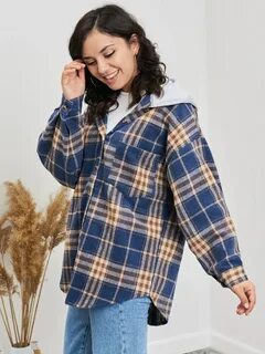 Длинные теплые рубашки в клетку женские