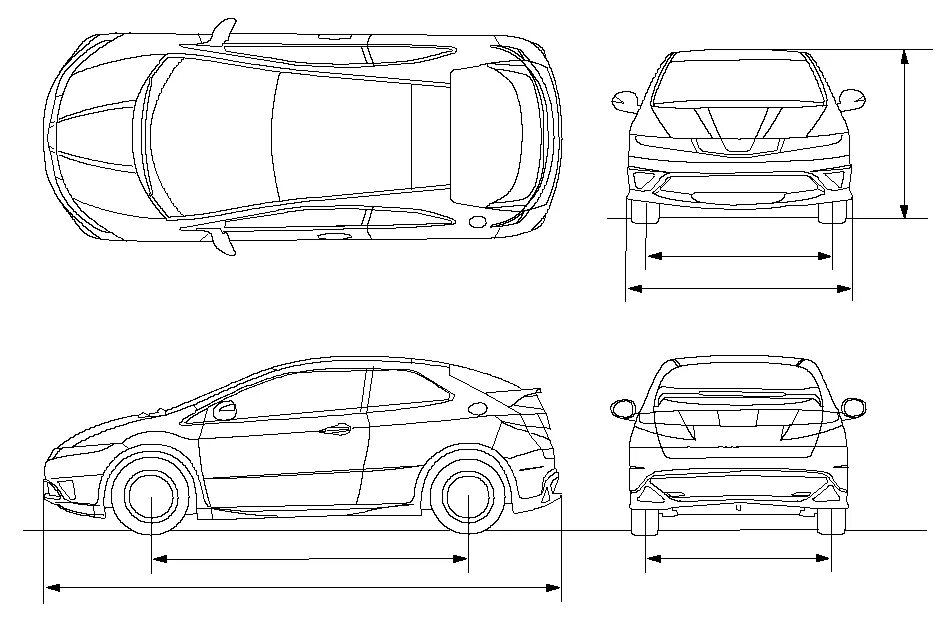 Размеры хонды инсайт. Honda Civic 2009 чертеж. Honda Civic 4d 2008 Blueprint. Габариты Хонда Цивик 4д. Габариты Honda Civic 4d.