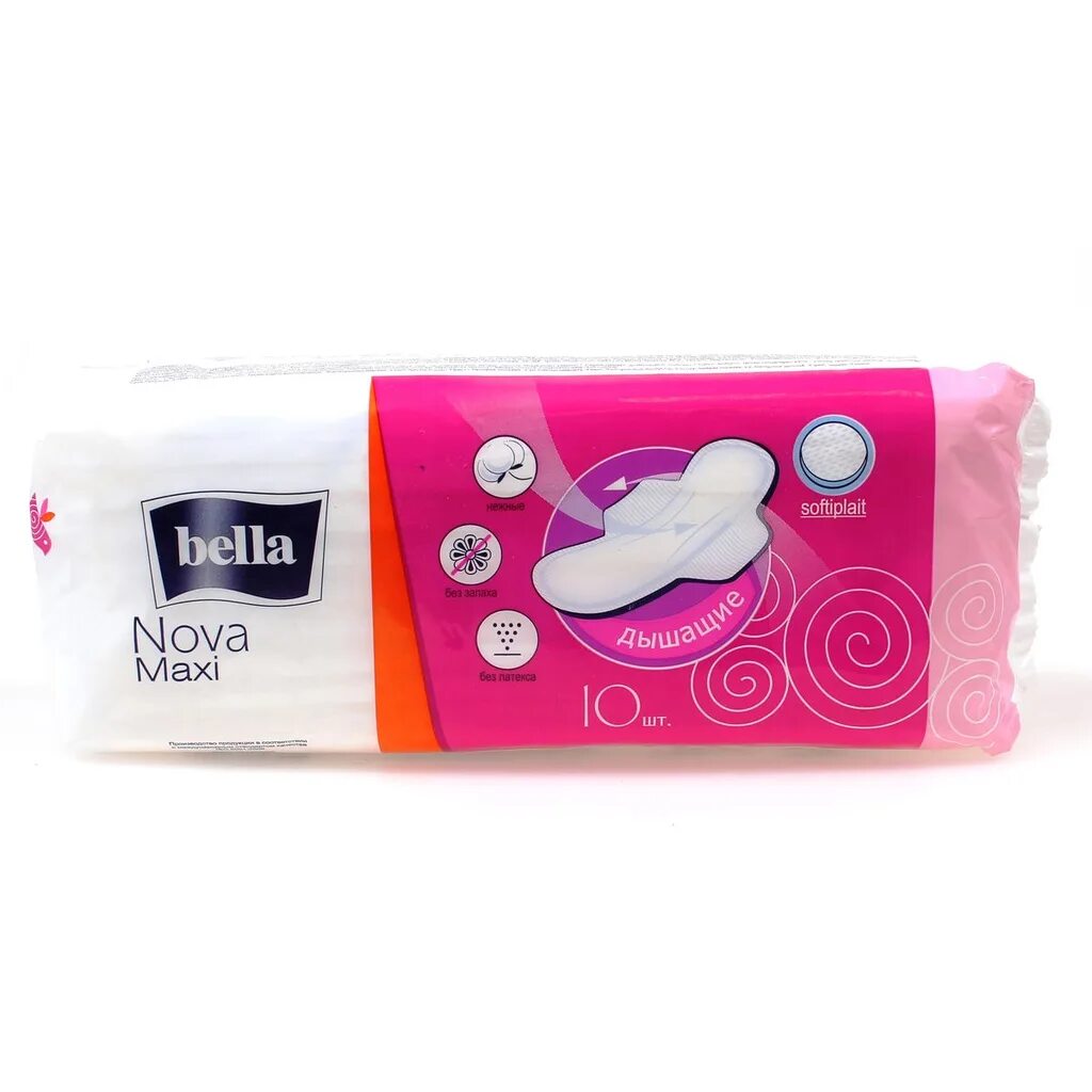 Прокладки гигиенические с крылышками. Гигиенические прокладки Bella Nova Maxi softiplait 10 шт.