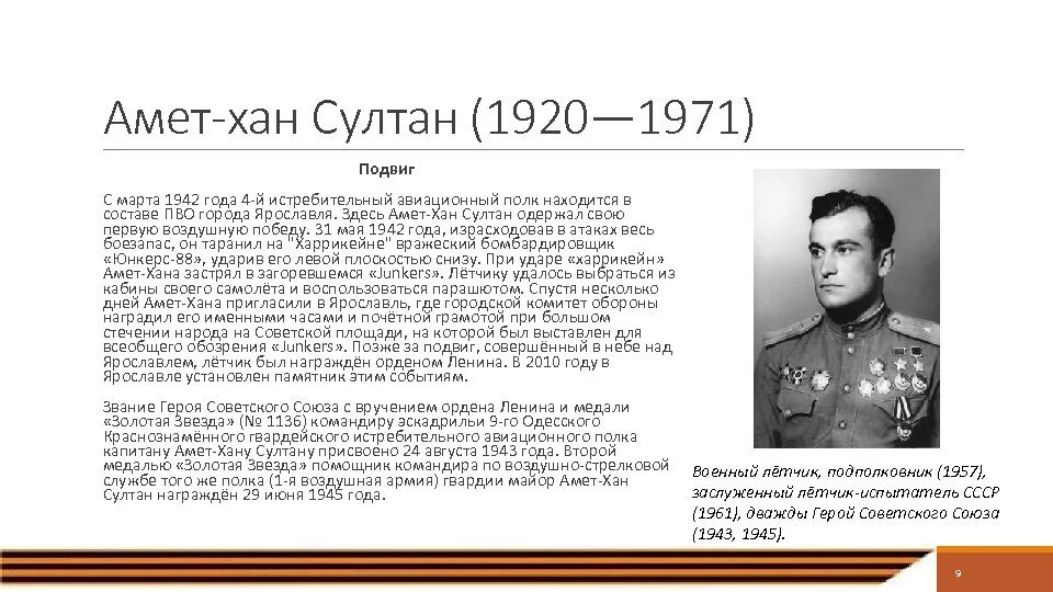 Подвиг Аметхана Султана. Биография амет хана султана