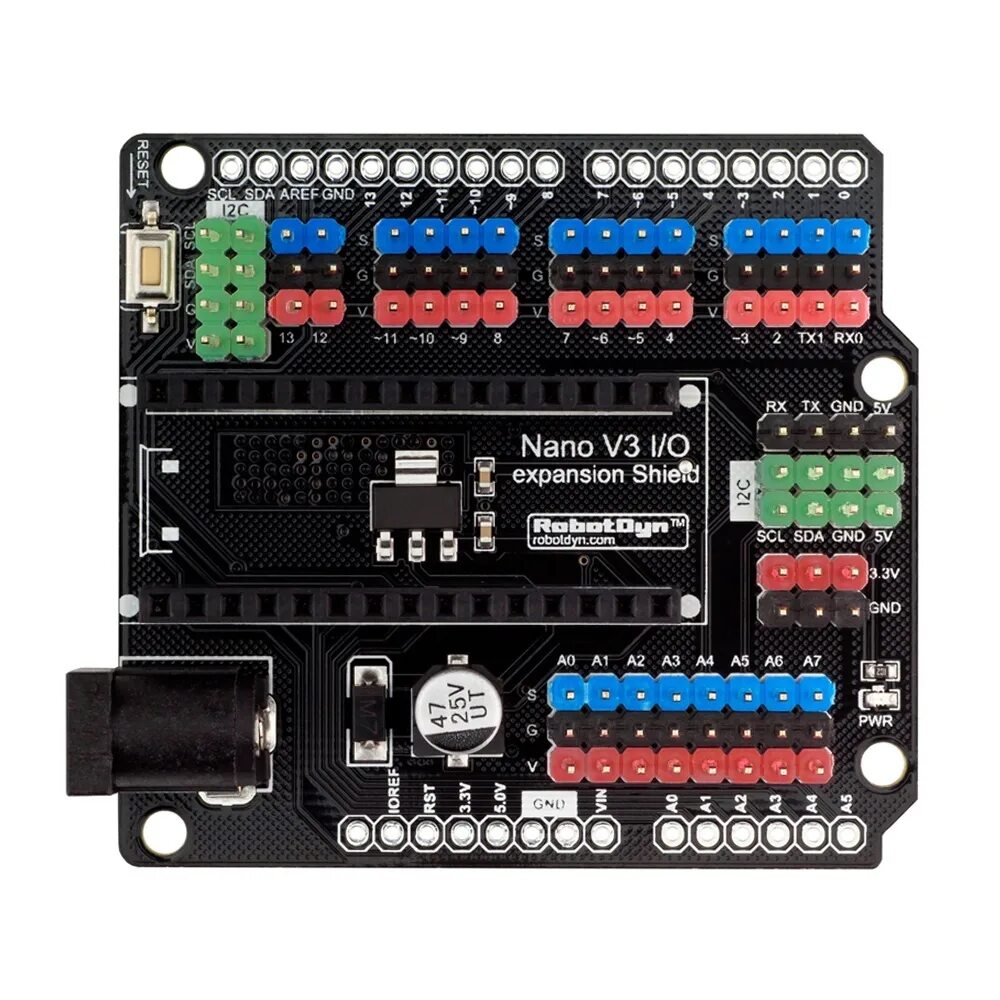 Nano sensor Shield, плата расширения для Arduino Nano (арт. N-4744). Arduino Nano Shield v3.0. Шилд i/o Nano. Плата расширения Arduino Nano v3.0.