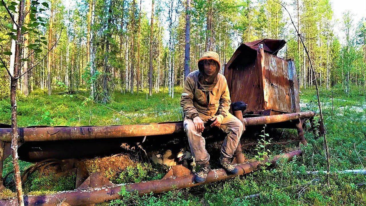 Добравшись до избушки у меня закончились съестные. Путешествие в тайгу. Металл в тайге. ГУЛАГ В тайге. Тонны металла в тайге.