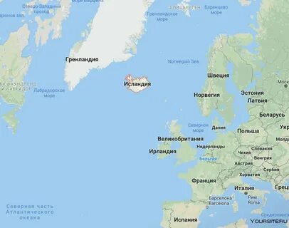 Исландия на карте мира - 68 фото.