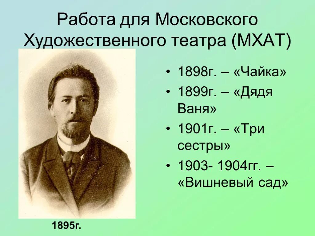 А п чехов 9 класс. Чехов 1895. А П Чехов проект 6 класс.