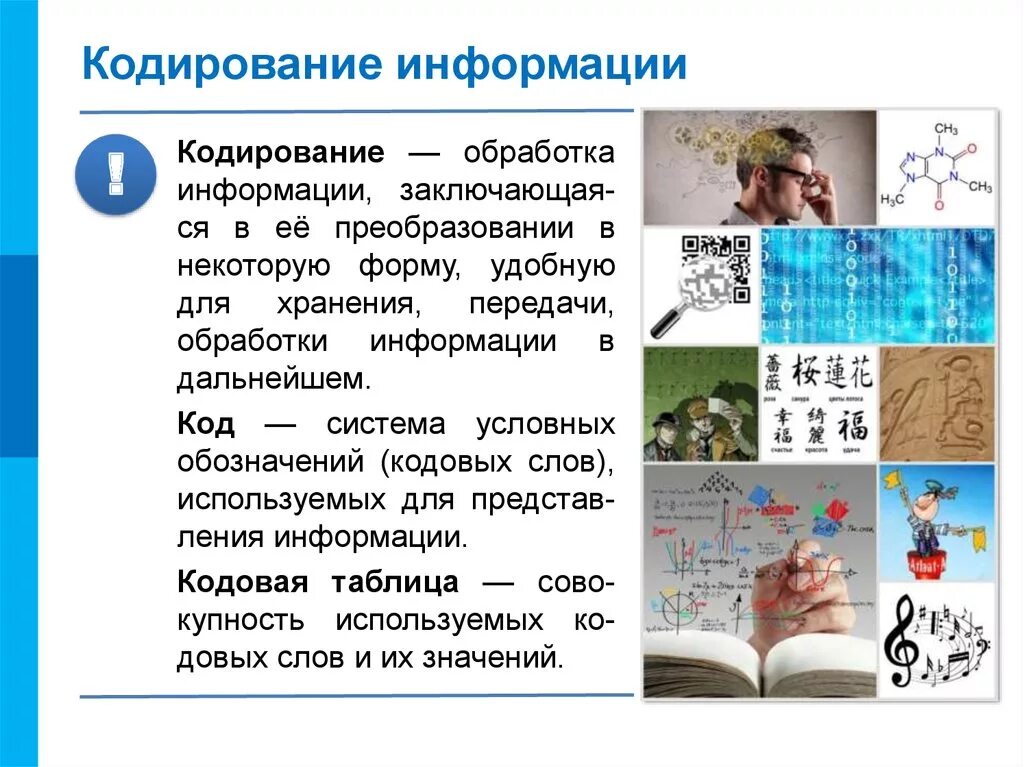 Информатика темы кодирование информации